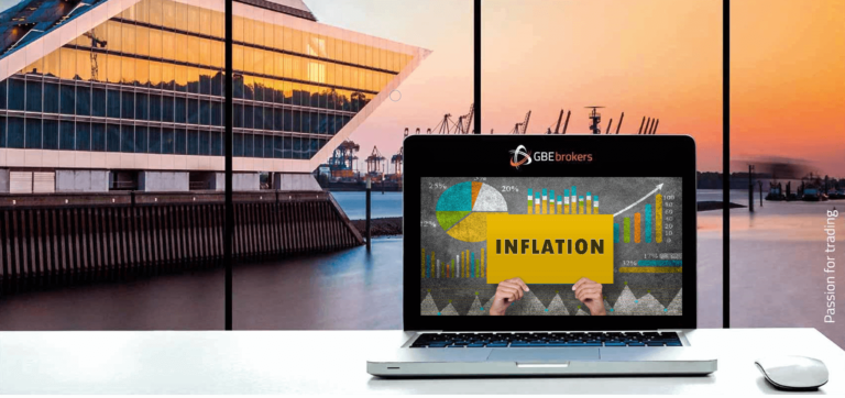 Inflations Monitor mit hafen background